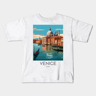 A Pop Art Travel Print of Venice - Italy Kids T-Shirt